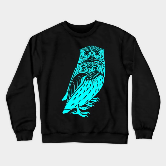 2 owls Crewneck Sweatshirt by la chataigne qui vole ⭐⭐⭐⭐⭐